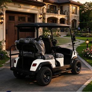 Voiturette de golf tout-terrain 4 places, chariot de golf électrique avec suspension indépendante, pneus de 12-14 pouces et couleur personnalisable - Product Image 1