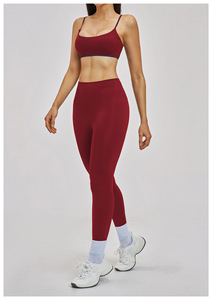 Conjunto de Leggings de Yoga de Dos Piezas para Mujer, Ropa Deportiva de Gimnasio con Sensación de Segunda Piel de Alta Calidad, Logotipo Personalizado - Product Image 5