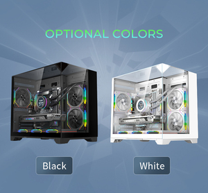 Chất lượng cao chơi game PC trường hợp ODM OEM tùy chỉnh mATX chơi game Tủ Tempered Glass giữa tháp trường hợp máy tính ba mặt Tempered - Product Image 5