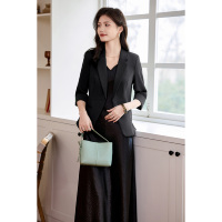 Costume de bureau professionnel respirant de haute qualité MIER XW193+C192 pour femmes élégantes, ensemble de blazer avec boutons, motif uni