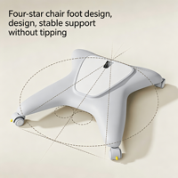 Chaise d'étude ergonomique 5D réglable en plastique écologique pour enfants avec base à quatre étoiles anti-basculement et conception durable