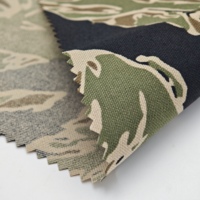 Tissu camouflage rayé foncé en nylon 500D enduit PU 226GSM imperméable pour sacs et équipements de plein air