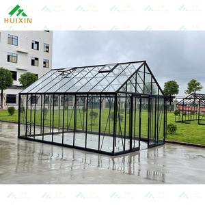 Serre de jardin en aluminium avec verre trempé, revêtement poudré, imperméable et anti-rongeurs, serre moderne - Product Image 3