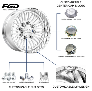Jantes forgées monobloc concaves à déport profond pour poids lourds 20 22 24 26 28 30 pouces 8x170 8x165.1 pour F-150 F-250 F-350 - Product Image 4