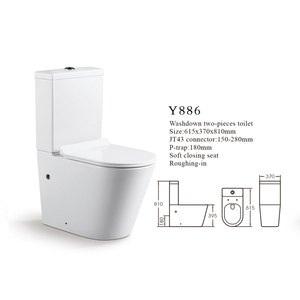 Inodoro de dos piezas de cerámica sin montura, casa de banho, aseo, Europa, CE, gran oferta - Product Image 2