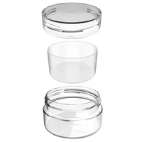 Vente en gros de pots cosmétiques en plastique transparents de 5 ml, 10 ml, 5 g avec doublure en silicone et bouchons à vis pour l'emballage des soins personnels de la peau