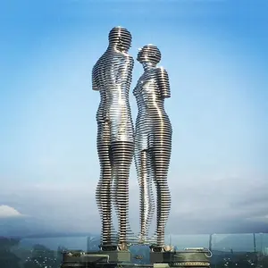 Grote Moderne Abstracte Metalen Human Figuur Sculptuur