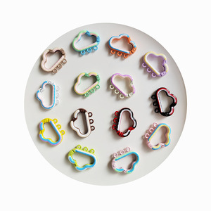 LLavero de nube con taladro, hebilla de llave de doble cara, cadena de teléfono móvil DIY, colgante de llave de coche, colgante de bolsa casera, hebilla de resorte - Product Image 3