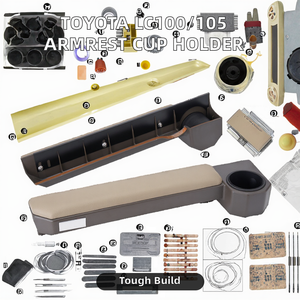 LC100 LC105 <span class=keywords><strong>Toyota</strong></span> Land Cruiser 100 105 Seri Aksesori sandaran tangan Pintu pemegang cangkir Organizer pemegang cangkir mobil - Product Image 2