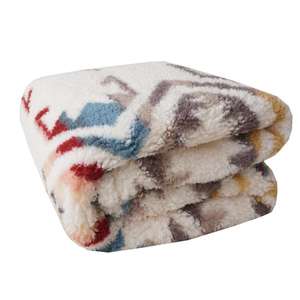 Style hawaïen bohême <span class=keywords><strong>Sherpa</strong></span> corail velours <span class=keywords><strong>Plaid</strong></span> 100% polyester Double couche polaire jeter couverture motif imprimé - Product Image 1