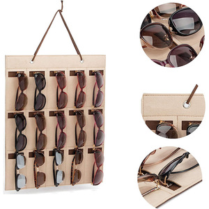 Cross-border dressing room wall hanging bag, multi-functional sunglasses display <b>box</b>, sunglasses storage bag, eyeglass - Product Image 1