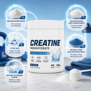 OEM/ODM Pure <b>HCL</b> Pump It <b>Creatine</b> Monohydrate Powder 300g 24-Month Shelf Life Fast Muscle Building Pre-Workout Sports Nutrition - Product Image 3