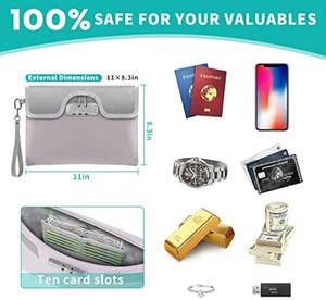 CUSTOM 8-Layer Fireproof Zippered Organizer Water- Fire-Resistant Document Bag for Cash Passports Certificates-Filing Product - Product Image 5