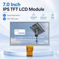 Maßgefertigtes RGB TFT LCD Modul 7,0 Zoll 1024x600 500 Cd/m² Hochhelligkeits-LCD-Bildschirm für Industrielle HMI-Geräte