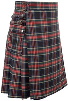 Kilts traditionnels pour hommes, plissés, en tartan, grande taille, hybrides écossais, en lin noir et tartan, avec sangles en cuir, kilts pour hommes