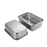Boîte à lunch écologique en acier inoxydable 304, hermétique, anti-fuite, empilable, pour la préparation des repas, organisateur de réfrigérateur, ensemble de contenants de stockage alimentaire