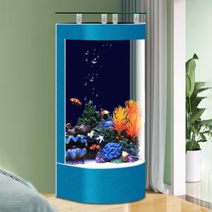 Acquario Semicircolare Ecologico per Pesci Rossi, Piccolo Acquario in Vetro da Terra per Casa, Vasca per Pesci di Medie Dimensioni - Product Image 5