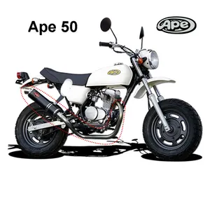 Ape 50 motosiklet egzoz sistemi susturucu susturucular Honda HONDA APE 50 motosiklet egzoz kaçar