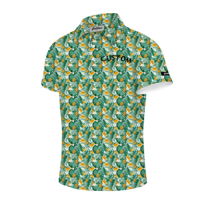 Chemise <span class=keywords><strong>polo</strong></span> décontractée <span class=keywords><strong>de</strong></span> golf à manches courtes, collection hawaïenne, personnalisée, extensible dans 4 sens, légère, 180 g/m², sublimée, <span class=keywords><strong>pas</strong></span> chère - Product Image 5