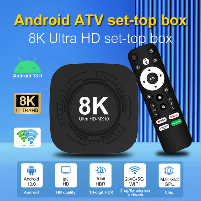 2026 New for 8K Quad Core Mini TV Box 4+64GB Smart Rockchip RK3528 Android 13