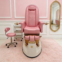 Jacuzzi Comercial Europeo de Lujo, Spa para Pies, Bañera para Pies, Silla Profesional de Salón de Belleza para Masajes, Manicura y Pedicura con Bomba de Drenaje