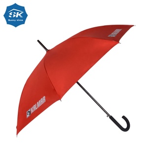Custom Personal Red Windproof Straight UV Anti <b>Umbrella</b> Modern Design with Fiberglass Frame Personalized Printing Option - Product Image 2