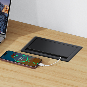 <span class=keywords><strong>Multiprise</strong></span> escamotable <span class=keywords><strong>encastrable</strong></span> standard USA en cuivre avec 2 prises CA industrielles et ports USB Type-C pour maison et bureau - Product Image 3