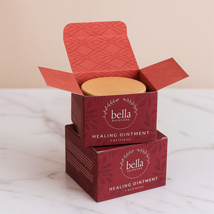 Carpeta de Papel para Crema Facial y Loción, con Logotipo Personalizado, Diseño Gratuito, Embalaje para Productos de Cuidado de la Piel, Laminación Mate, Esponja, Directo de Fábrica - Product Image 1