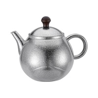 Théière en titane pur en forme d'œuf de dragon - Ensemble de thé portable pour le camping en plein air, modèle 9066SS, emballé dans une boîte en papier pour un usage domestique