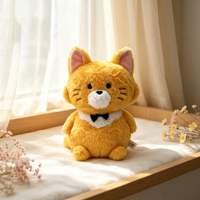 Boneka Rubah Kartun Kustom Grosir, MOQ Fleksibel, Boneka Rubah Isi Dakron Personalisasi, Desain Maskot Kustom, Pita Lucu Kustom