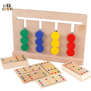 Juguete Montessori al por mayor, juego de clasificación de colores, juego de combinación para niños, juego de mesa de cuatro colores