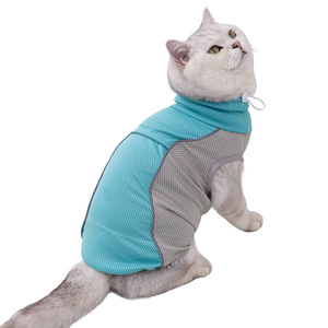 Summer Cooling Vest <b>For</b> <b>Cats</b> Ice Blue And Fruit Green Air Conditioning Style Thin Breathable Pet <b>Clothes</b> <b>For</b> Devon <b>Cats</b> - Product Image 5