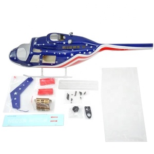 450 taille cloche 206 RC hélicoptère Fuselage étoiles et Atrips jouets pour avion RC - Product Image 3