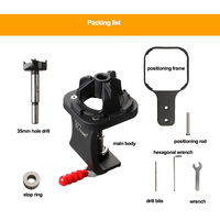 Charnière de 35mm Scie cloche en plastique ABS Guide de perçage pour meubles d'armoire Charnières dissimulées Installation Outils de menuiserie