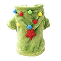 Costume de Noël pour animaux de compagnie, manteau en polaire pour chien, veste à capuche pour chat, tenue chaude pour chiot et chaton, vêtements de fête