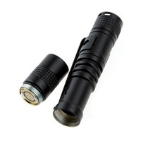 Lampe de poche de poche portable avec clip pour stylo, corps en aluminium, alimentée par piles sèches AAA, petite taille, lampe torche portative pour les urgences