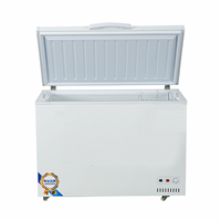 Réfrigérateur solaire horizontal, congélateur coffre profond, porte coulissante en verre transparent pour la crème glacée
