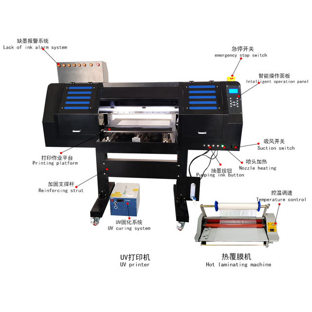 Wholesale Price HJD A2 A3 Size DTF Digital UV Printer UV LED Sticker Printer for All Kinds of Material