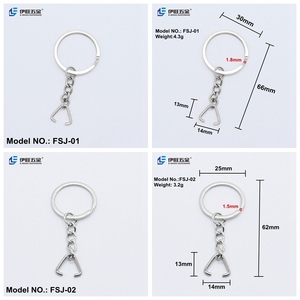Ewang kim loại tự làm bạc Vàng Vòng chia Keychain tôm hùm Clasp phẳng chia vòng móc chìa khóa với vít mắt - Product Image 4