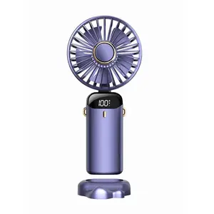 Nouveau ventilateur de poche usb Mini portable étudiant petit ventilateur affichage numérique pliant petit ventilateur électrique rechargeable 1200mah