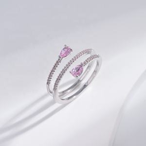 Anillo de plata de ley 925 con diseño de serpiente y piedras, chapado en oro de lujo, con circonita, personalizado, para novia, precio de fábrica. - Product Image 3