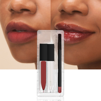 Kit de Maquillage Lèvres 3-en-1 Marque Privée : Crayon, Gloss et Rouge à Lèvres Haute Pigmentation, Anti-transfert et Hydratant – 6 Couleurs Disponibles