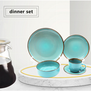 16 Cái Món Quà Thiết Kế Hiện Đại Vòng Rắn Màu Đồ Đá Dinner Set Cup Đĩa Gốm Bộ Đồ Ăn - Product Image 2