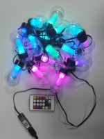 Guirlande lumineuse intelligente G50 à billes LED RGB Dreamcolor, éclairage feston avec contrôle par application, IP65, décoration de Noël, décoration de la maison
