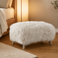 Fauteuils de salon haut de gamme pour hôtels 5 étoiles, design sans dossier, style fourrure, ottomanes pour canapé