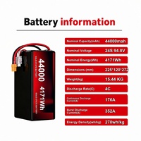 Новый литий-ионный твердотельный аккумулятор TL 44000 мАч 94.8В с высокой скоростью разряда 10C для сельскохозяйственных дронов, БПЛА, VTOL (LiPo)