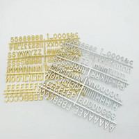 Lettres en plastique couleur or argent Rose or pour tableau de lettres en feutre modifiable