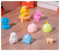 Poupée en résine monstre Kawaii, accessoires de dessin animé faits à la main tendance, jouets pour enfants pour Noël, Halloween, porte-clés, sac mystère surprise