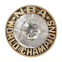 Cincin Kejuaraan Golden State Warriors 1975 KANJIN N BA, Perhiasan Unisex dari Alloy dengan Lapisan Emas, Model 018, untuk Pernikahan dan Pertunangan