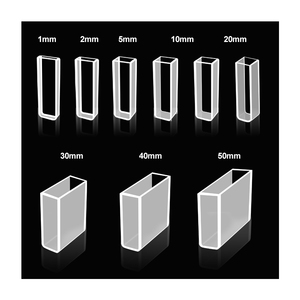 Cuvette en quartz 10 mm, cuvette en quartz fluorescente <span class=keywords><strong>UV</strong></span> pour spectrophotomètres de laboratoire, micro-cellule en quartz - Product Image 4